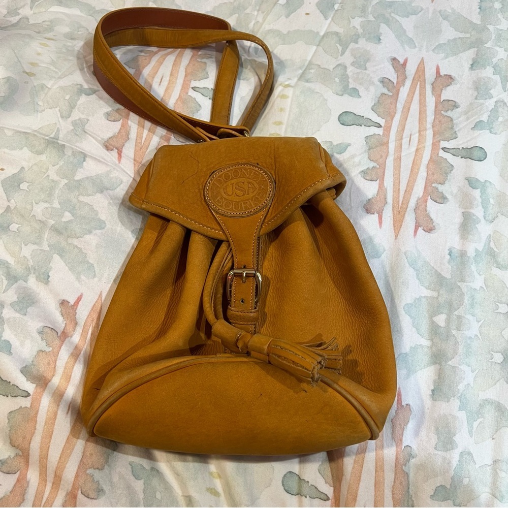 Vintage Authentic DOONEY AND BOURKE  Yellow Straps Backpack